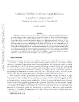 Confounder selection via iterative graph expansion