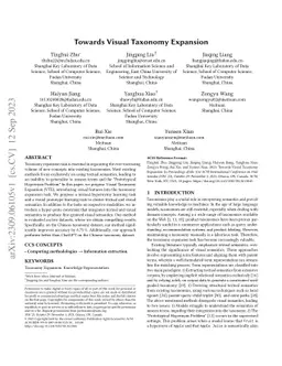 Towards Visual Taxonomy Expansion