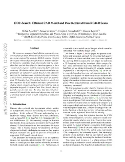 HOC-Search: Efficient CAD Model and Pose Retrieval from RGB-D Scans