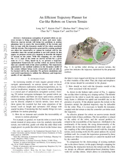 An Efficient Trajectory Planner for Car-like Robots on Uneven Terrain