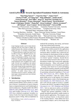 AstroLLaMA: Towards Specialized Foundation Models in Astronomy