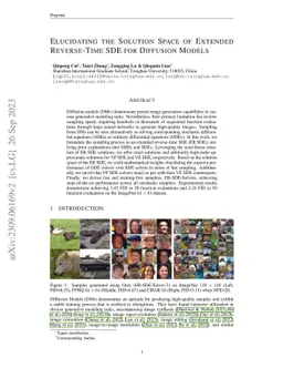 Elucidating the solution space of extended reverse-time SDE for diffusion models