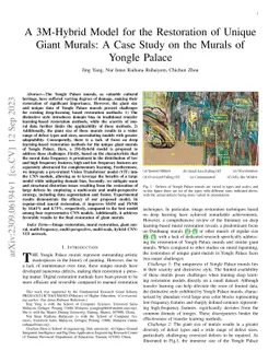A 3M-Hybrid Model for the Restoration of Unique Giant Murals: A Case
  Study on the Murals of Yongle Palace