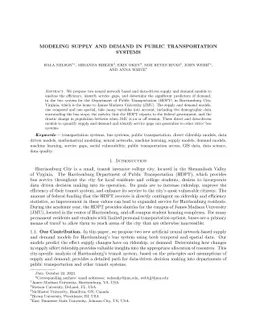 Modeling Supply and Demand in Public Transportation Systems