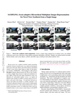 SAMPLING: Scene-adaptive Hierarchical Multiplane Images Representation
  for Novel View Synthesis from a Single Image