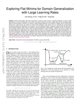 Exploring Flat Minima for Domain Generalization with Large Learning
  Rates