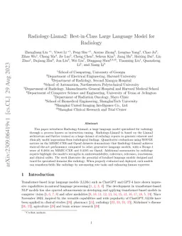 Radiology-Llama2: Best-in-Class Large Language Model for Radiology