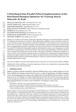 A Distributed Data-Parallel PyTorch Implementation of the Distributed
  Shampoo Optimizer for Training Neural Networks At-Scale