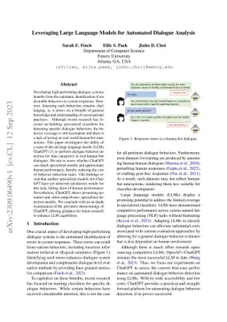 Leveraging Large Language Models for Automated Dialogue Analysis