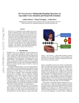 DF-TransFusion: Multimodal Deepfake Detection via Lip-Audio
  Cross-Attention and Facial Self-Attention