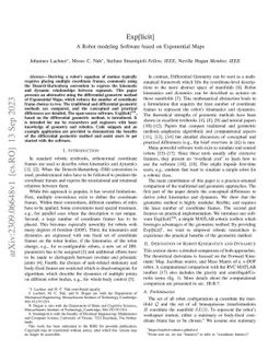 Exp[licit]-A Robot modeling Software based on Exponential Maps