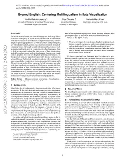 Beyond English: Centering Multilingualism in Data Visualization