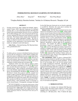 Federated PAC-Bayesian Learning on Non-IID data