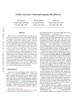 VLSlice: Interactive Vision-and-Language Slice Discovery