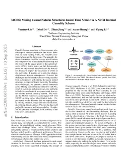 MCNS: Mining Causal Natural Structures Inside Time Series via A Novel
  Internal Causality Scheme
