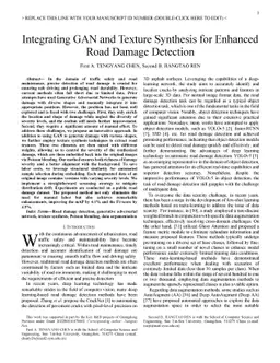 Integrating GAN and Texture Synthesis for Enhanced Road Damage Detection