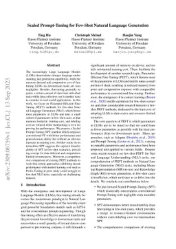 Scaled Prompt-Tuning for Few-Shot Natural Language Generation