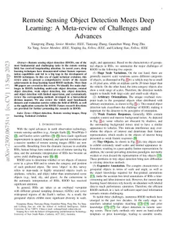 Remote Sensing Object Detection Meets Deep Learning: A Meta-review of
  Challenges and Advances