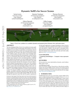 Dynamic NeRFs for Soccer Scenes