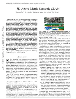 3D Active Metric-Semantic SLAM