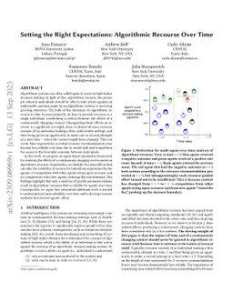 Setting the Right Expectations: Algorithmic Recourse Over Time