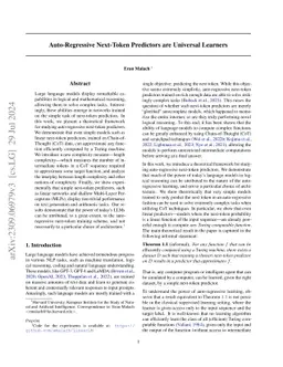 Auto-Regressive Next-Token Predictors are Universal Learners