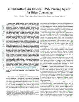 DNNShifter: An Efficient DNN Pruning System for Edge Computing