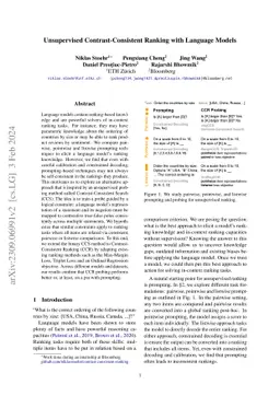 Unsupervised Contrast-Consistent Ranking with Language Models
