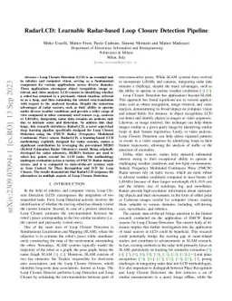 RadarLCD: Learnable Radar-based Loop Closure Detection Pipeline