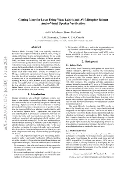 Getting More for Less: Using Weak Labels and AV-Mixup for Robust
  Audio-Visual Speaker Verification