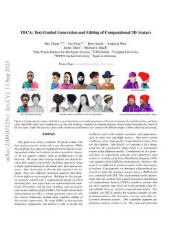Text-Guided Generation and Editing of Compositional 3D Avatars