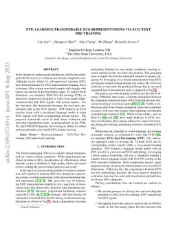 ETP: Learning Transferable ECG Representations via ECG-Text Pre-training