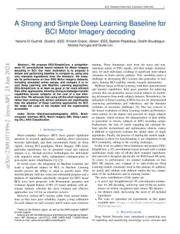 A Strong and Simple Deep Learning Baseline for BCI MI Decoding