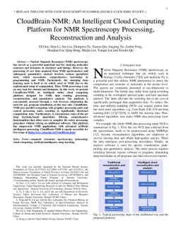 CloudBrain-NMR: An Intelligent Cloud Computing Platform for NMR
  Spectroscopy Processing, Reconstruction and Analysis