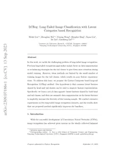 LCReg: Long-Tailed Image Classification with Latent Categories based
  Recognition