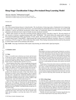 Sleep Stage Classification Using a Pre-trained Deep Learning Model