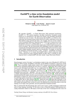 EarthPT: a time series foundation model for Earth Observation