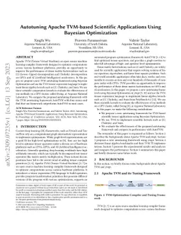 Autotuning Apache TVM-based Scientific Applications Using Bayesian
  Optimization