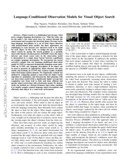 Language-Conditioned Observation Models for Visual Object Search