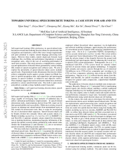 Towards Universal Speech Discrete Tokens: A Case Study for ASR and TTS