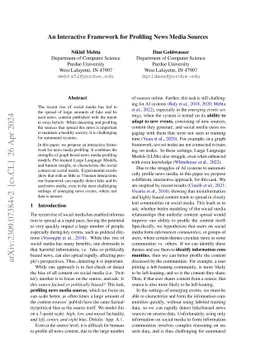 An Interactive Framework for Profiling News Media Sources
