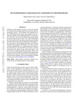 Multi-dimensional Speech Quality Assessment in Crowdsourcing