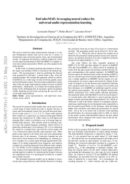 EnCodecMAE: Leveraging neural codecs for universal audio representation
  learning
