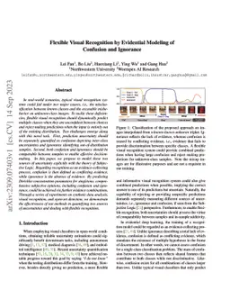 Flexible Visual Recognition by Evidential Modeling of Confusion and
  Ignorance