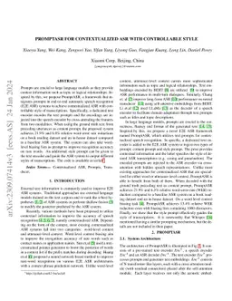 PromptASR for contextualized ASR with controllable style