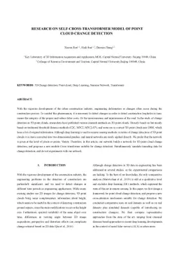 Research on self-cross transformer model of point cloud change detecter