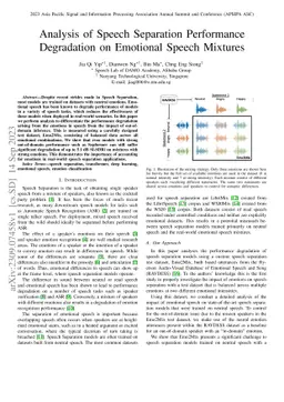 Analysis of Speech Separation Performance Degradation on Emotional
  Speech Mixtures