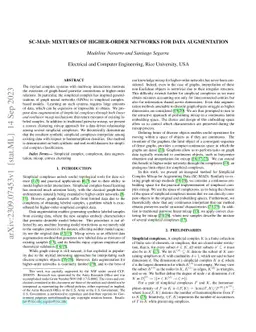 SC-MAD: Mixtures of Higher-order Networks for Data Augmentation