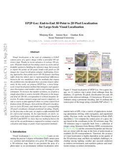 EP2P-Loc: End-to-End 3D Point to 2D Pixel Localization for Large-Scale
  Visual Localization
