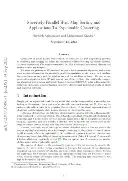 Massively-Parallel Heat Map Sorting and Applications To Explainable
  Clustering